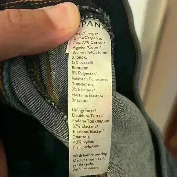 SPANX Women's Ankle Skinny Jeans Medium Distressed Blue Denim Pull-On Stretchy - Picture 12 of 13